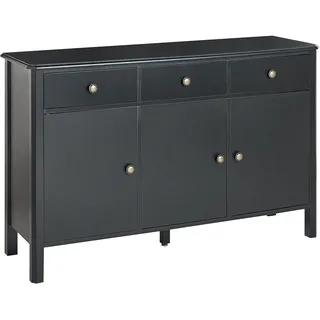 Beliani Sideboard mit 3 Türen OLATE Schwarz