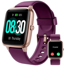 GRV Smartwatch für Damen Herren mit Telefonfunktion,Fitnessuhr mit Herzfrequenzmessung,SpO2,Schrittzähler,Schlafmonitor,Multi Trainingsmodi für iOS Android Handy