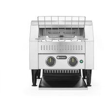 HENDI Durchlauf-Toaster, doppelt, Förderbandtoaster, Kettentoaster, Einstellbar Röstzeit bis zu 3 minuten, führung Edelstahl, 230V, 2240W, 418x368x(H)387mm, Edelstahl