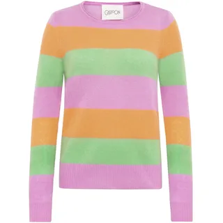 Kaschmirpullover CARTOON "Kaschmir-Pullover mit Rundhalsausschnitt", Damen, Gr. 46, bunt (lila, orange), Obermaterial: 100% Kaschmir WS., Pullover Kaschmirpullover