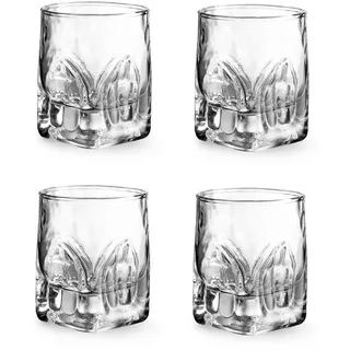 Provance 4er Set Premium Schnapsgläser 40ml (4cl) – Elegante Kristall Shotgläser mit 2mm Wandstärke | Ideal für Whisky, Rum, Wodka, Gin & Kurze | Robuste Stamper für Genussmomente