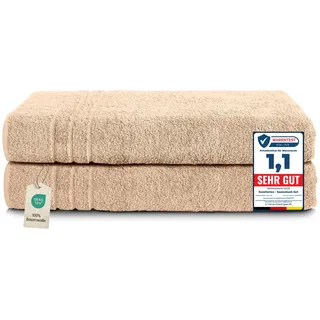 Komfortec Saunatuchset 80 x 200 cm beige 2 St.