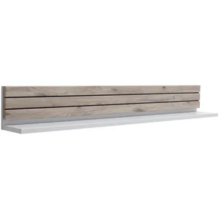 Stylife Wandboard , Grau, Eichefarben , Holzwerkstoff , 150x21x20 cm , Holzmöbel, Wohnwände Holz, Wohnwand Serien Holz