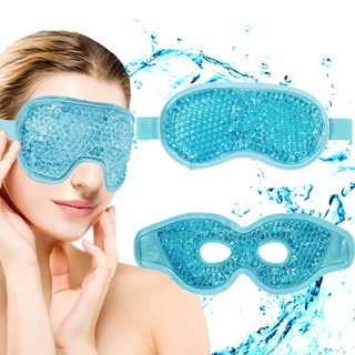 Lucktao 2 Stück Augenmaske Kühlend,Kühlbrille,Gel kühlmaske Augen,Kühlbrille Wiederverwendbare,Cooling Eye Mask,für Migräne,Heiße Kältetherapie,Trockene, Geschwollene Augen(Blau).