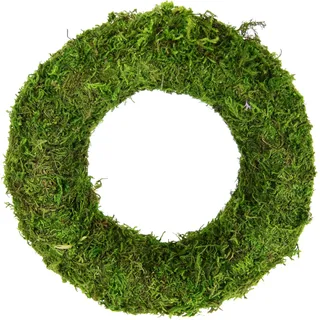 Flair Flower Kranz mit Moos Weidenkranz romantische Deko Blumenkranz Rattankranz Dekokranz Kerzenkranz Kunstblumendeko Landhaus Kränze Rohling Osterdeko Frühjahr Frühling Adventskranz Weihnachtsdeko Tischdeko