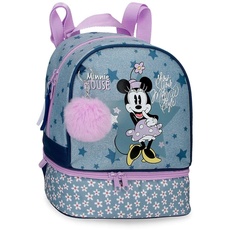 Disney Minnie Style Rucksack Lunch Bag Blau 23x28x13 cm Polyester 8,37L