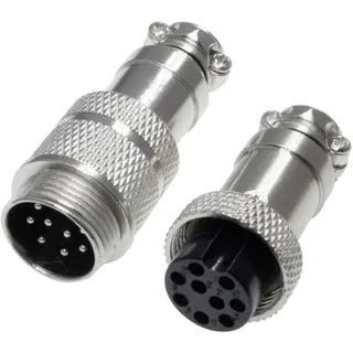 Pollin 453567 Rundstecker, Buchse Tot Pole: 9 1 KIT