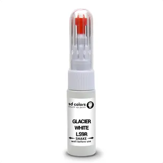 SD COLORS Glacier White LS9R Reparaturset, kompatibel mit VW/Audi, Reparaturset, 20 ML, für Kratzer, Chips, Farbcode LS9R, Gletscherweiß
