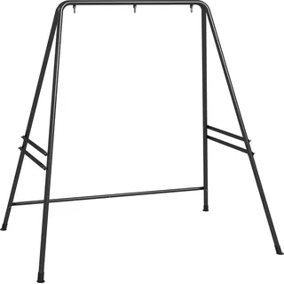 Fortuna Lai Hängestuhlgestell aus Stahl 178 x 143 x 180 cm, belastbar bis 150 kg, stabiler Ständer für Hängesessel, ideal für Indoor & Outdoor, Schwarz - Schwarz