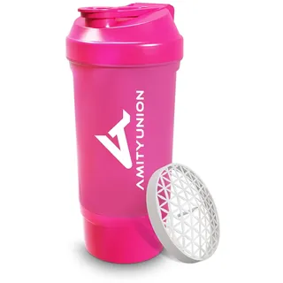 Eiweiß Shaker Proteinshaker 700ml – FYRA Lady Fitness Shaker - BPA frei & auslaufsicher mit Sieb, Skala für cremige Whey und BCCA Booster - Gym Fitness Flasche für Isolate und Diät Konzentrate in Pink