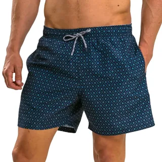 RIPT Herren Essentials Badeshorts schnell trocknend UV 50 Sonnenschutz Badehose, Luftwaffe Blau Diamant Druck, M