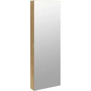 vidaXL Spiegel-Schmuckschrank mit LED-Beleuchtung Wandmontage - Braun
