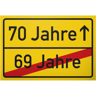 DankeDir! 70 Jahre (69 Jahre vorbei) - Schild Geschenk 70. Geburtstag Geschenkidee Geburtstagsgeschenk Siebzigsten Geburtstagsdeko Partydeko Party Zubehör Geburtstagskarte