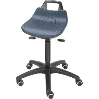 Lotz Drehhocker Sitz PolyurethanSchaum blau mit Rollen - 3662.11 - Blau