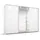 Schwebetürenschrank RAUCH "Kleiderschrank Schrank Garderobe OTELI inkl. 3 Innenschubladen", weiß, B:278cm H:233cm T:68cm, Holzwerkstoff, Schränke, Schwebetürenschrank, mit Mittelspiegel und Passepartout optional mit Beleuchtung