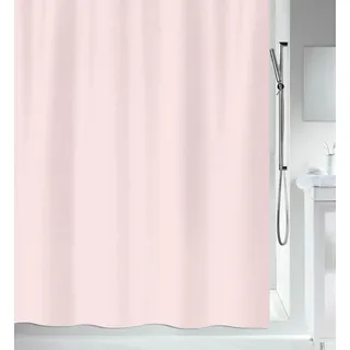 Spirella Duschvorhang - Anti-Bakteriell, waschbar, wasserdicht - Polyester, „Primo “ 180x180cm Rosa