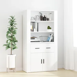 vidaXL Highboard Weiß Holzwerkstoff - Weiß