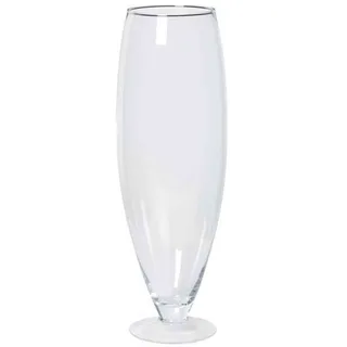 INNA-Glas Bodenvase Tina, Kegel - Rund, klar, 67cm, Ø 17cm - Ø 22cm | XXL Vase - Glasvase
