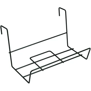 Halterung für Standard-Blumenkasten aus mit schwarzem Kunststoff beschichtetem Stahl