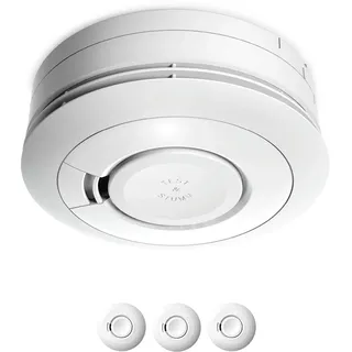 Ei Electronics Ei650 Rauchwarnmelder, Rauchmelder im 3er Set, Stand-Alone-Gerät mit Batterie für 10 Jahre, Testsieger Stiftung Warentest, weiß