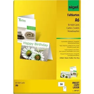 Sigel Sigel, Grusskarte + Briefpapier, Faltkarten 50