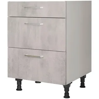 Nobilia Kochfeldumbauschrank , Hellgrau , Metall , 3 Schubladen , einzeln stellbar , 60x87x56 cm , Blauer Engel, Pefc, Goldenes M, Made in Germany, DGM-Klimapakt , Zusatzausstattung erhältlich , Küchen, Küchenmöbel, Küchenschränke, Geräteumbauschränke