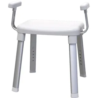 Bischof Dusch- und Badhocker »Splash 2.0« belastbar bis 150 kg rutschfester Stand, TÜV/GS geprüft, mit Armlehnen, weiß