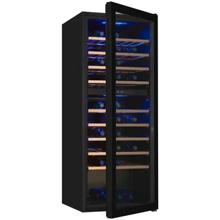 Exquisit Weinkühlschrank »WS2-78-GTE-160G« schwarz