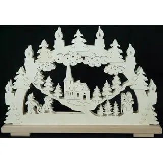 Schwibbogen Winterzeit klein b x h= 50x34cm NEU Lichterbogen Fensterschmuck Holz