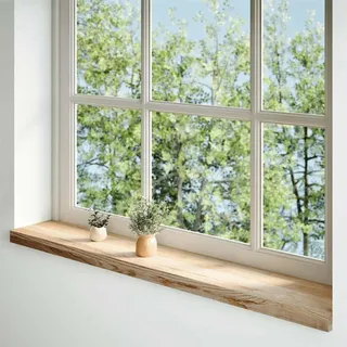 vidaXL Fensterbänke 2 Stk. Unbehandelt 140x20x2 cm Massivholz Eiche - Braun