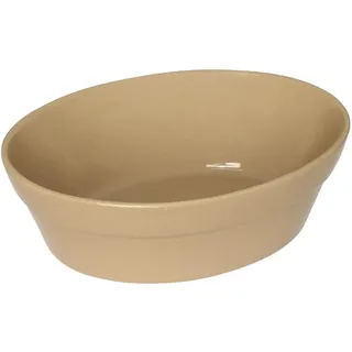 Olympia Steingut Set aus ovalen Schalen (6 Stück), Erdton Braun, Größe: 44(H)x 145(B)x 104(T)mm, ovale Beilagenschale für Gemüse, Ofen-, mikrowellen-, gefrier- & spülmaschinengeeignet, C104