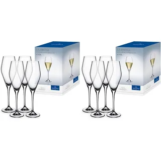 Villeroy & Boch – La Divina Champagnerkelch Set 4 Teilig, Champagner Gläser, Sektkelche, Hochwertige Sektgläser, Sektflöten, Prosecco Gläser, Für Champagner, Sekt, Prosecco Oder Crémant, Kristallglas