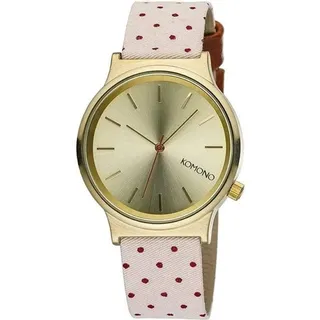 Komono - Accessoires - Uhren - KOM-W1837 - Damen - gold,ivory - Dunkelrot, Gold, Weiß