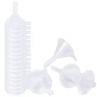 BEAMARKER 20 Stück Kleine Durchsichtige Trichter Schmaler Hals Kunststofftrichter Mini Küchentrichter Transparentes Füllflaschenwerkzeug Für Laborperlen Flüssigkeitstransfer Ätherische Öle Sandkunst P