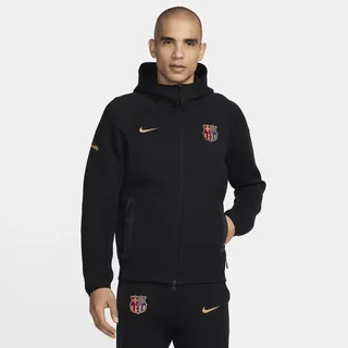 Nike Herren FCB M Nk Tch FLC Fz Wr HDY Top, Black/Club Gold, XL EU