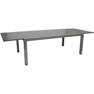 DEGAMO Ausziehtisch 240 x 100 x 75 cm silbergrau/grau