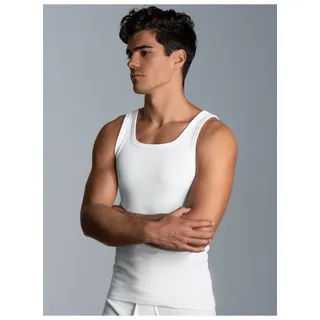Achselhemd TRIGEMA "TRIGEMA Unterhemd Doppelripp im Doppelpack", Herren, Gr. 7, 2 Stk., Normalgrößen, weiß, 100% Baumwolle (Bio-Baumwolle kbA), Unterhemden Achselhemd