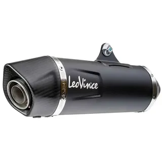 Leovince Nero Vespa Gts 300 Hpe/racing Sixties/super/sei Giorni/sport/tech/touring 21-22 Ref:14071k Stainless Steel&carbon Homologiertes Vollliniensystem - Black / Silver - Homologated