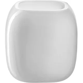 Leonardo Milano, Blumenvase aus weiß gefärbtem Glas, handgefertigte Glasvase in modernem Design, kleine Vase, Höhe: 9,3 cm, 041650