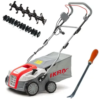 IKRA Elektro Vertikutierer Rasenlüfter IEVL 1840, Fangkorb 55l, Arbeitsbreite 40cm, 1800 Watt, inkl. Unkrautstecher