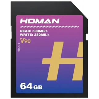 HOMAN SDXC 64GB Card Uhs-Ii R300MB/S W280MB/S V90