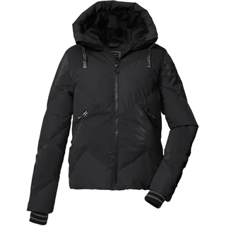 killtec Damen Steppjacke/Skijacke/Funktionsjacke in Daunenoptik mit Kapuze und abzippbarem Schneefang KSW 113 WMN SKI QLTD JCKT, schwarz, 38, 43618-000