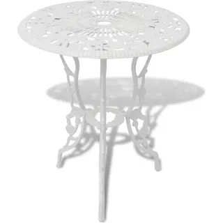 vidaXL 3-tlg. Bistro-Set Aluminiumguss Weiß - Weiß