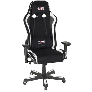 game-rocker Gaming-Stuhl Schwarz/Weiß