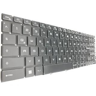 DEUTSCHE - Tastatur Schwarz RGB Beleuchtung kompatibel für MSI GF66 Katana 12UDO/12UDOK (MS-1584) - Schwarz