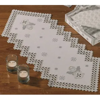 Permin Hardanger Tischläufer Stickpackung Winter Hardanger Zählmuster