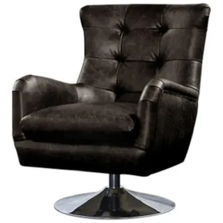 KAWOLA Relaxsessel Leder 69 x 95 x 77 cm Schwarz