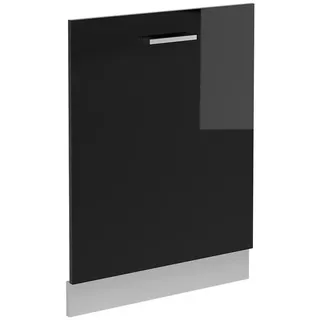Vicco Unterschrank Geschirrspülblende R-Line 60 x 81,8 x 1,6 cm Schwarz Hochglanz