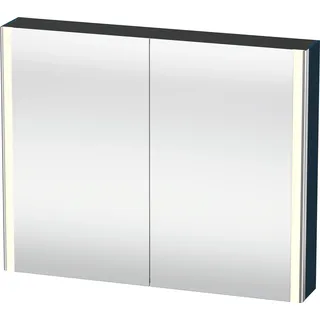 Duravit XSquare Spiegelschrank mit LED- Beleuchtung, 1000x800x155mm, XS7113098980000, Farbe: Nachtblau Seidenmatt Lack
