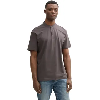 Tom Tailor Denim Herren Relaxed Fit Poloshirt mit Stehkragen